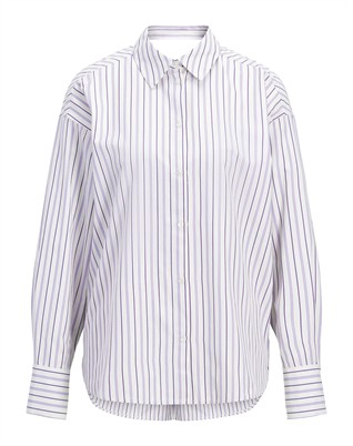 JXZola Open Back Bluse - Petunia Stripes